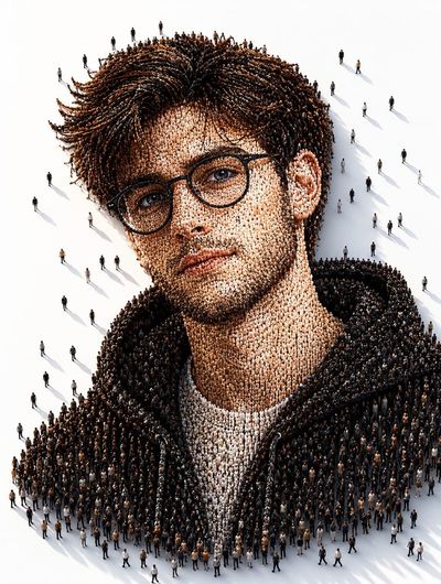Mosaic of Humanity: A Portrait Reimagined