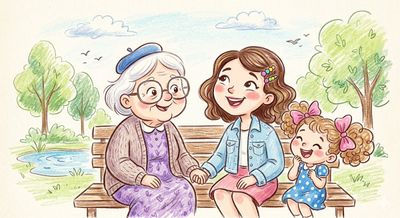 Generations in Bloom: A Family Picnic in the Meadow