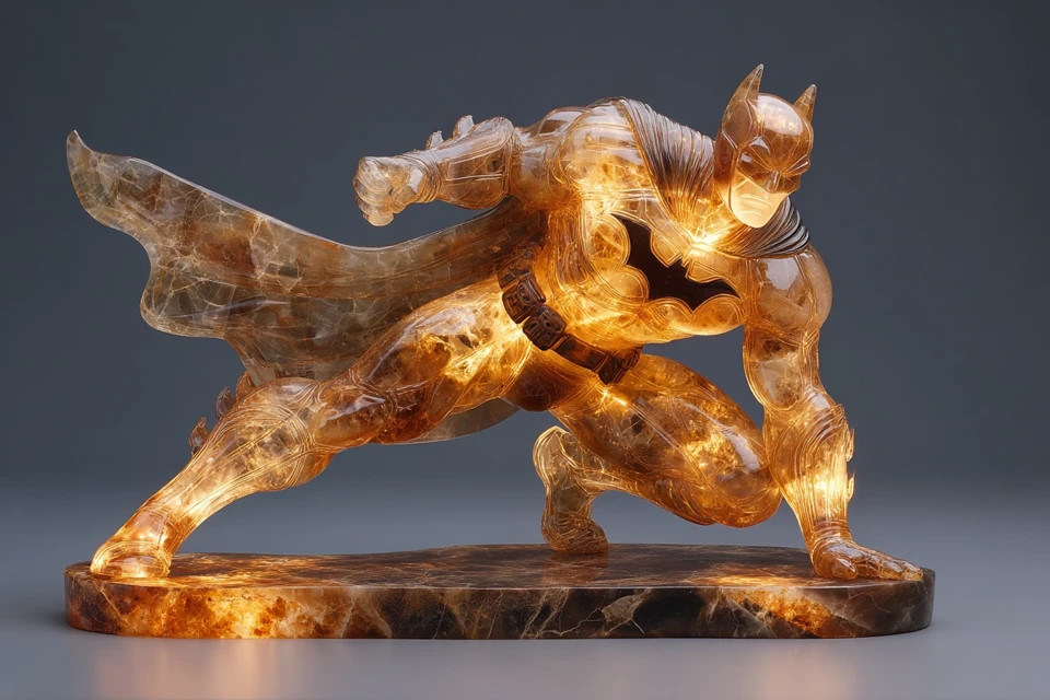 Amber Elegance: A Sculptural Masterpiece