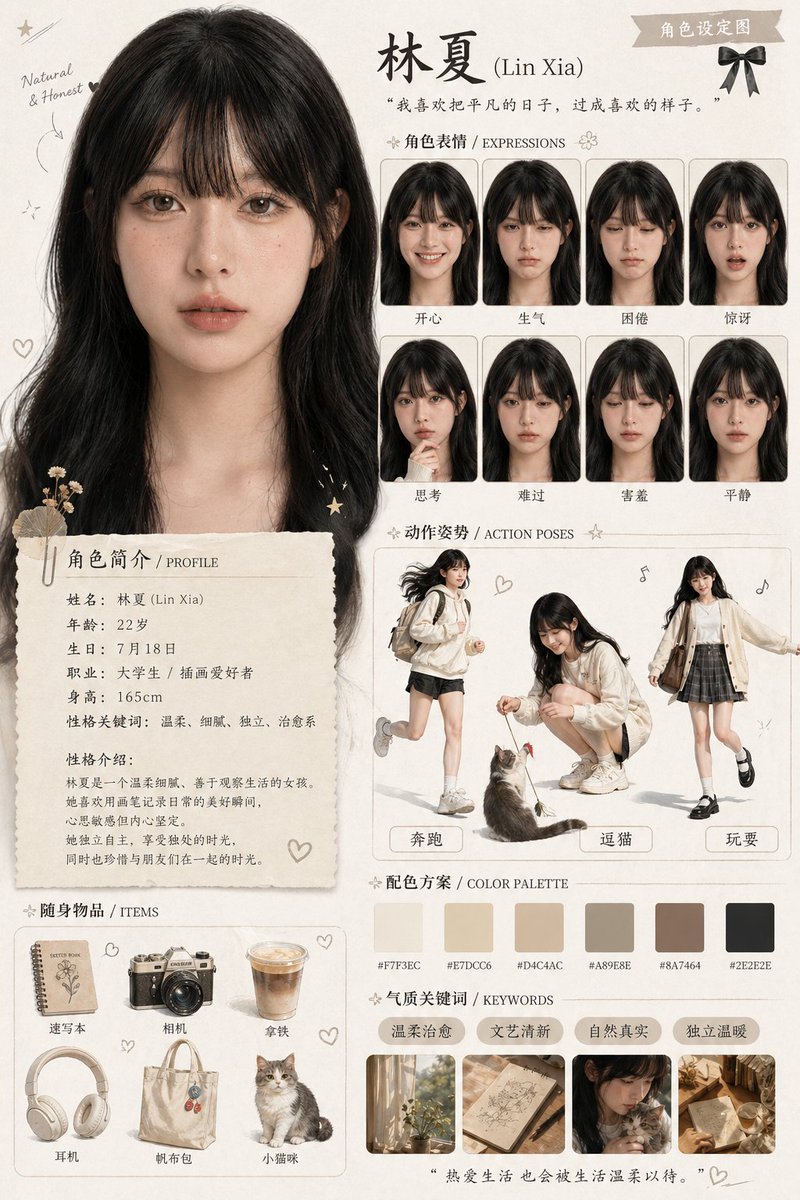Comprehensive Character Asset Poster