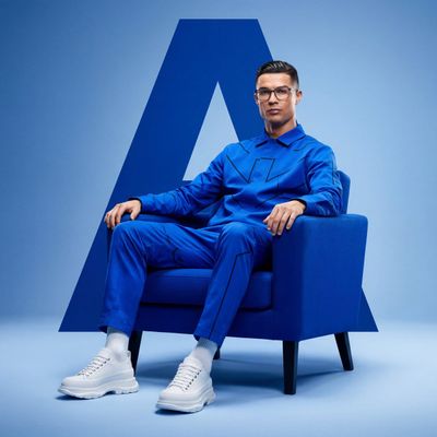 Cobalt Blue Editorial: Bold Minimalist Fashion Campaign