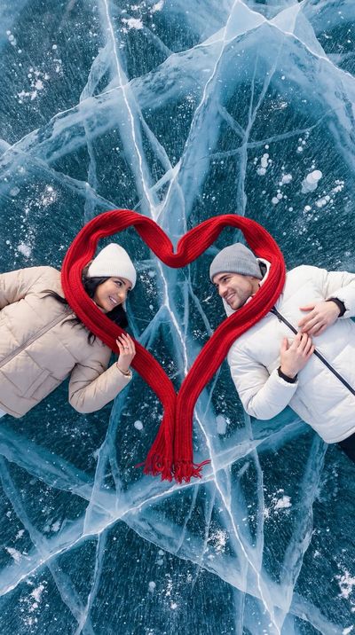 Love on Ice: A Heartfelt Winter Scene