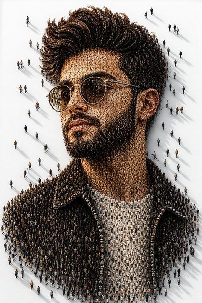 The Mosaic Man: A Living Portrait of Humanity