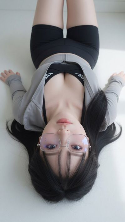 Intimate Wide-Angle Portrait of a Korean Influencer with Aloof Elegance