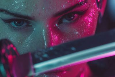 Intense Focus: A Character's Resolute Moment