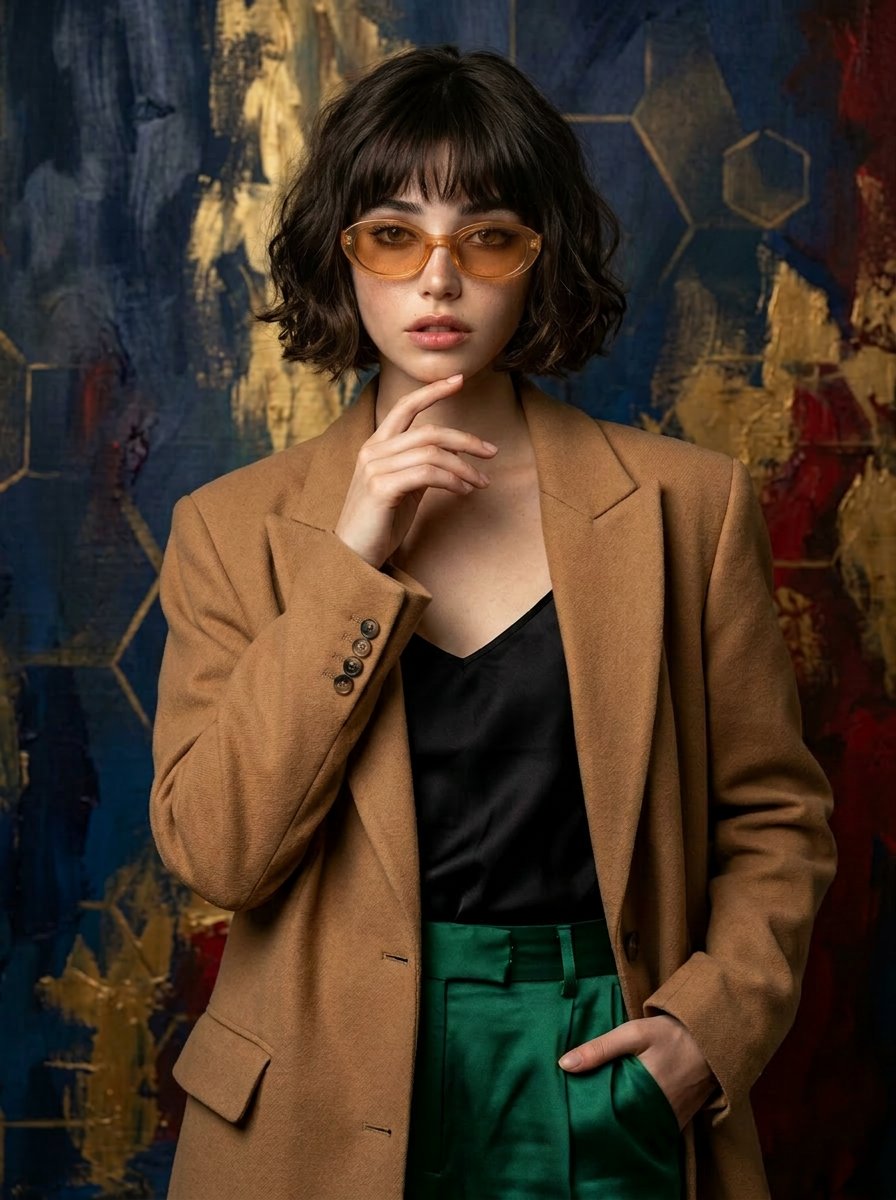 Chic Elegance: High-Fashion Portrait with a Bold Twist