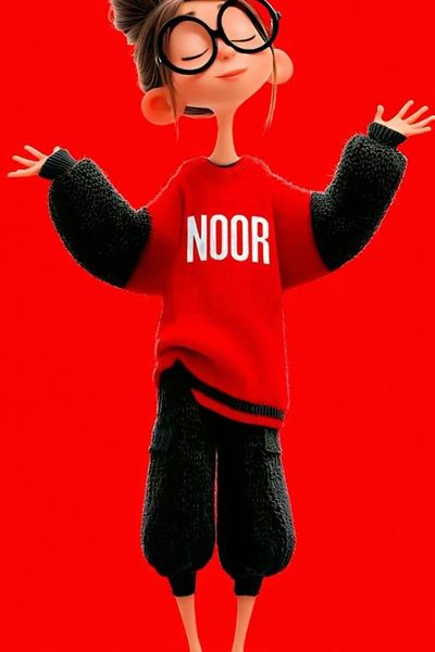 Charming Confidence: The No-Muss, No-Fuss Cartoon Girl