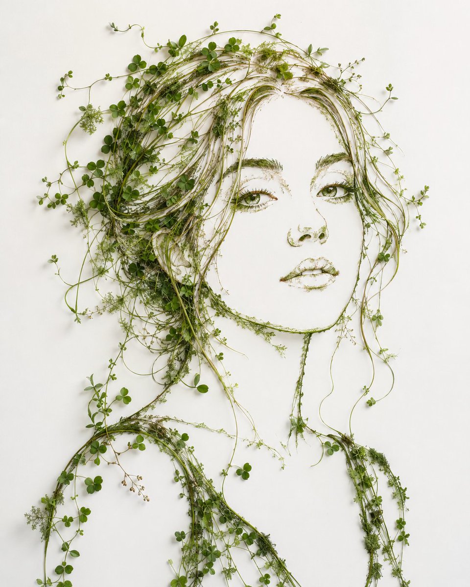 Elegant Botanicals: A Minimalist Portrait