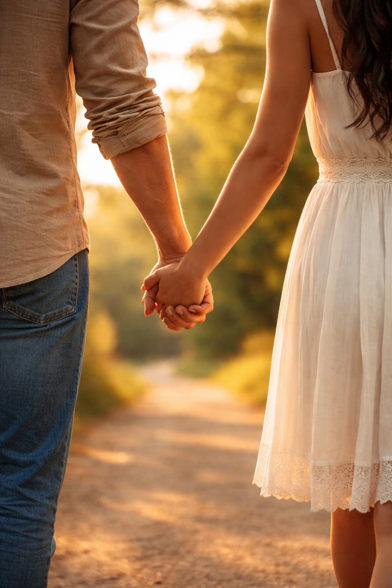 Golden Hour Hand in Hand