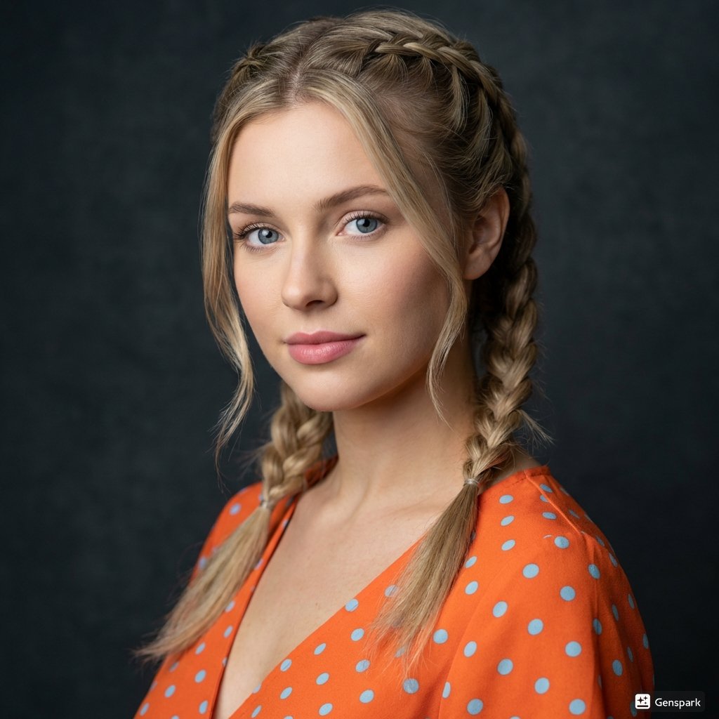 Serene Blonde in Polka-Dot Glow