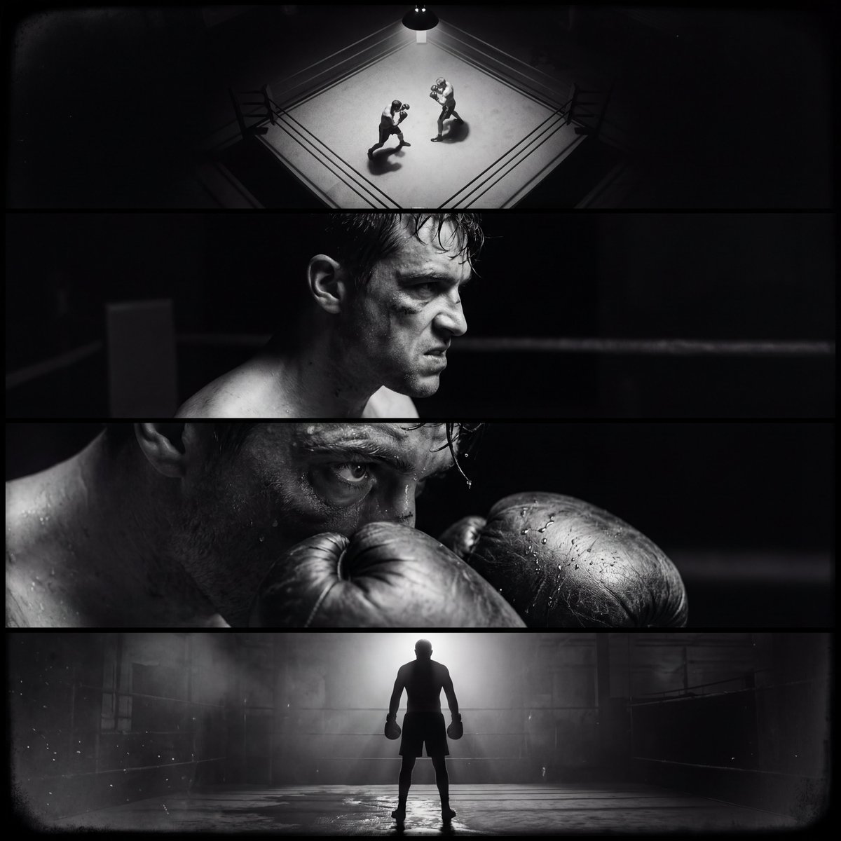 Noir Boxing: A Cinematic Fight in Four Panels