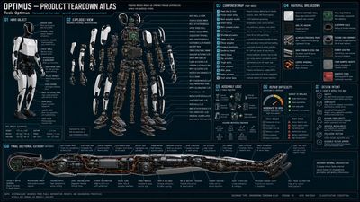 Tesla Optimus Robot: Complete Technical Teardown Poster