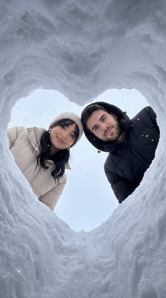 Heartfelt Winter Moments in Snow