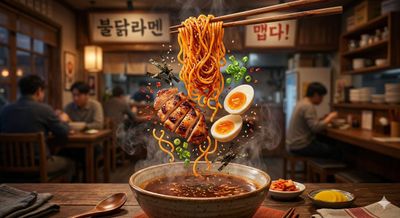 Spicy Buldak Ramen: A Cinematic Feast