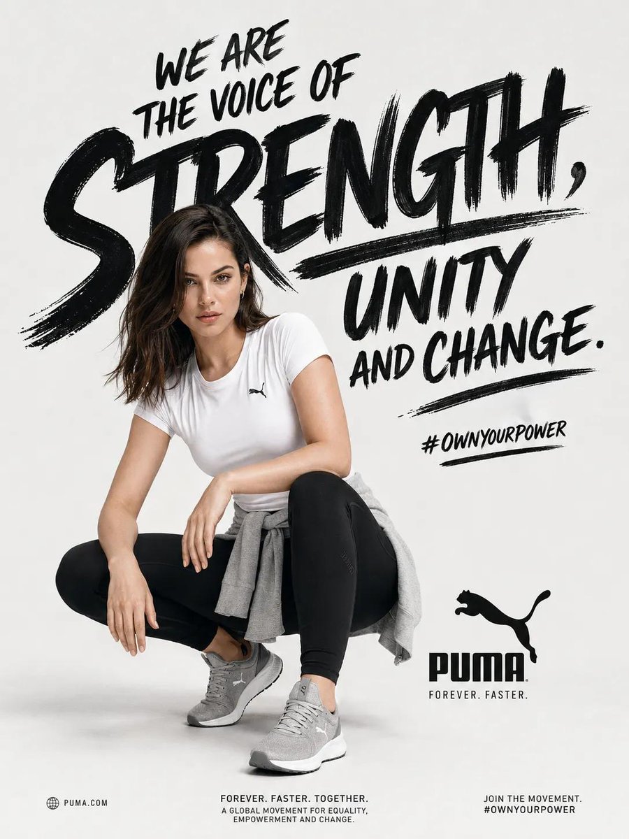Confident athlete crouches in powerful pose for luxury sportswear ad