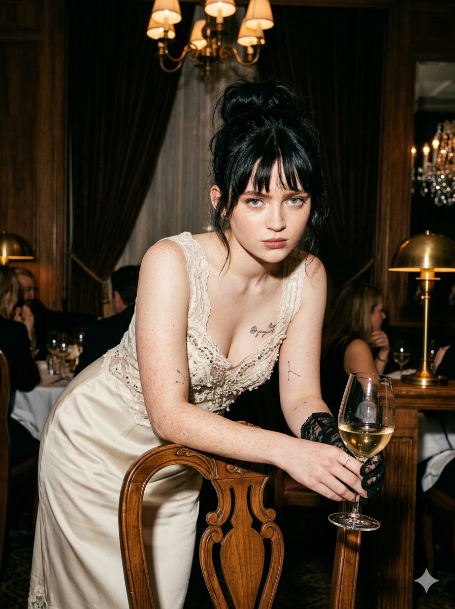 Candid Elegance at Night