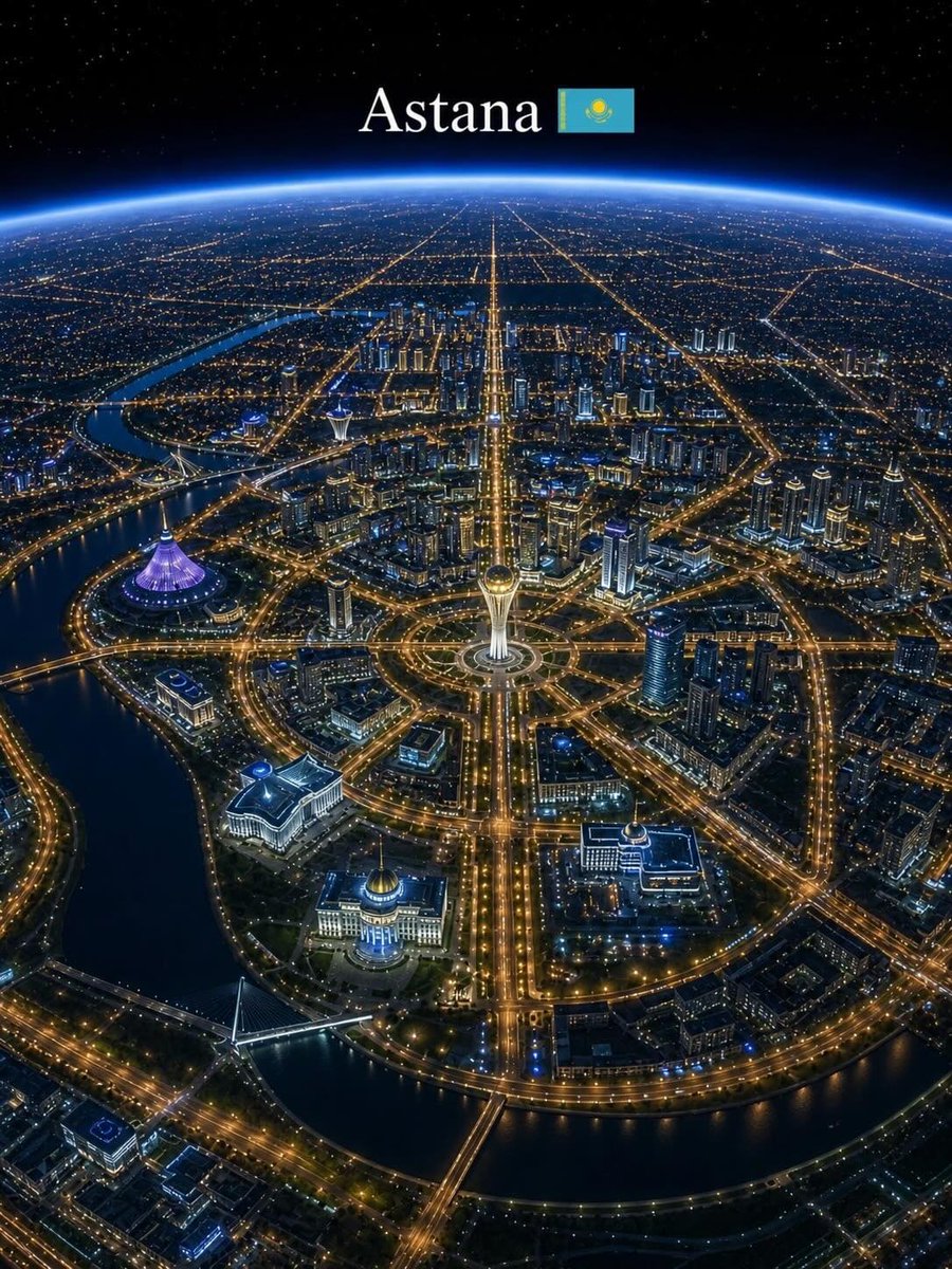 Aerial view of London at night with glowing city lights