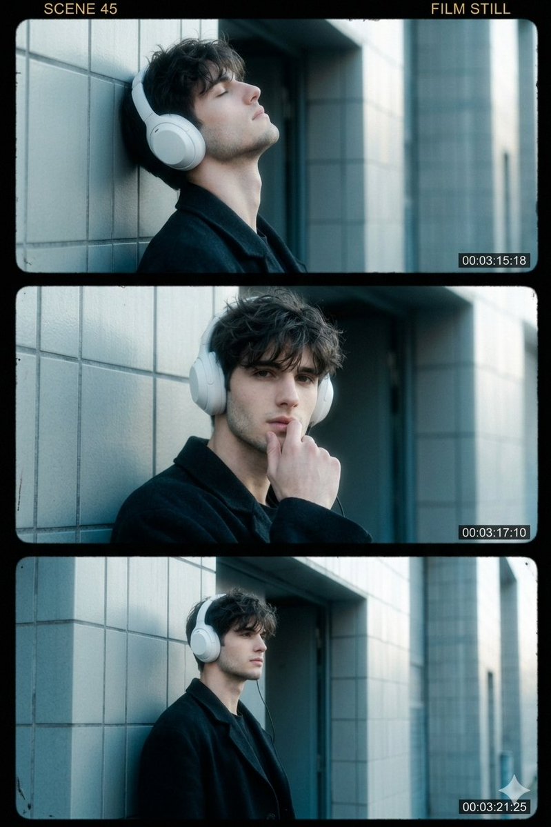 Urban Solitude: Cinematic Portrait of Quiet Reflection