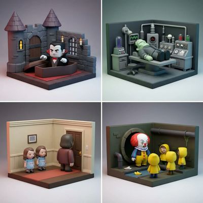 Vinyl Horror Icons: Chilling Book Scenes in Toy Form