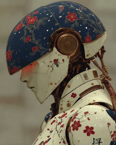 Futuristic Porcelain Android: A Blend of Tradition and Tech