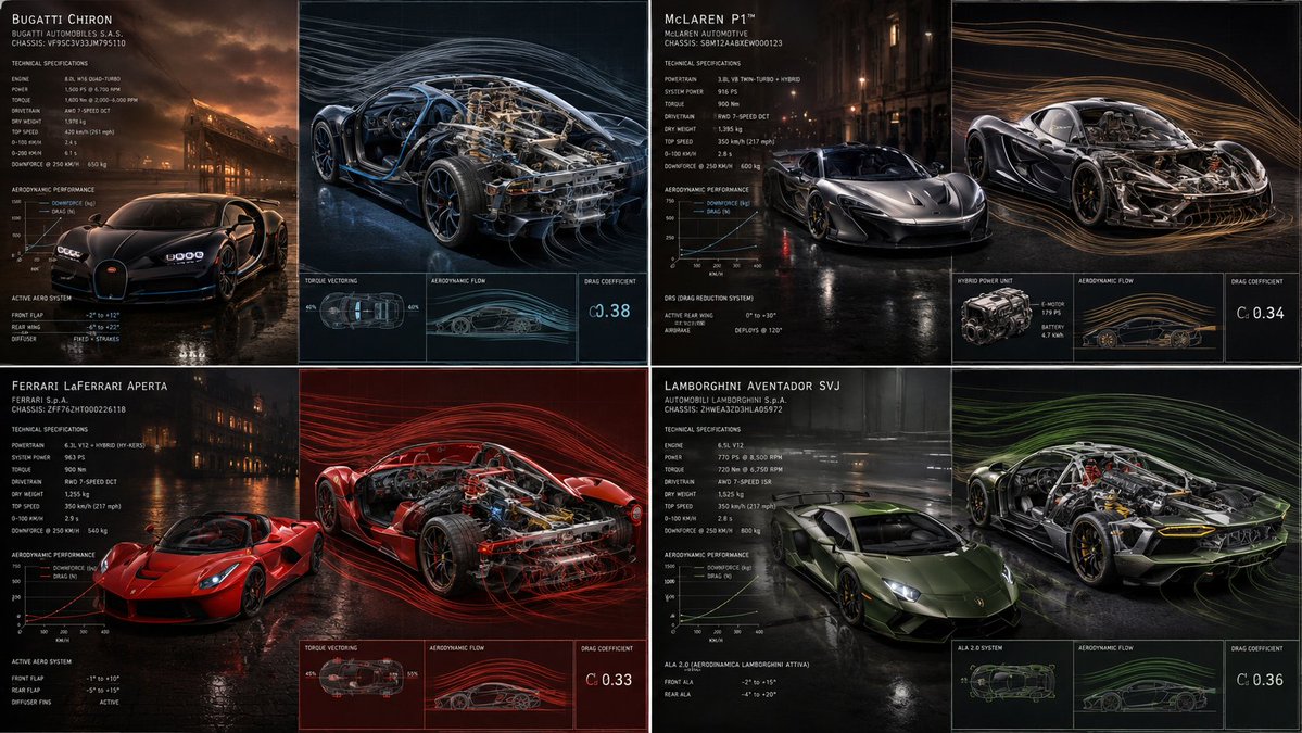 Half-transparent hypercar reveals aerodynamic spine in dramatic low light