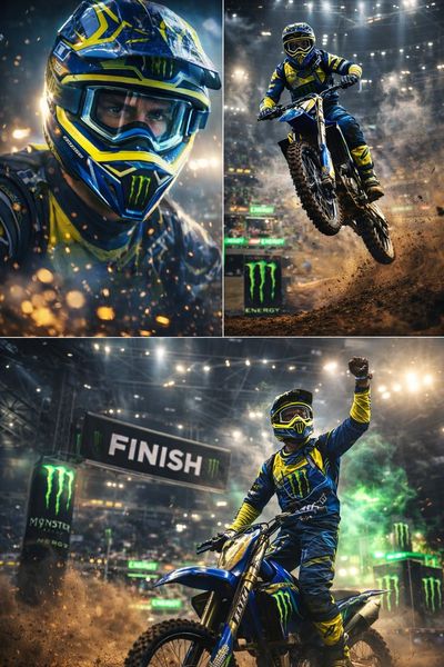 High-Octane Motocross Thrills in a Stadium Showdown