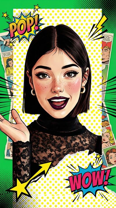 Pop-Art Superstar: Bold Comic Vibes