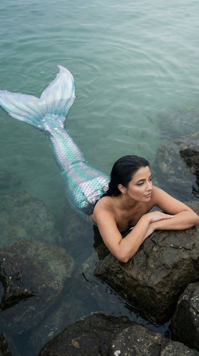 Serene Mermaid Amidst Shallow Waters