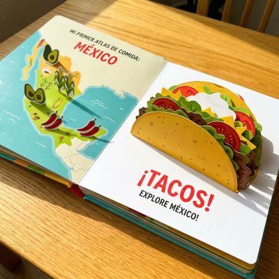 Interactive Pop-Up Cookbook Featuring Vibrant Tacos