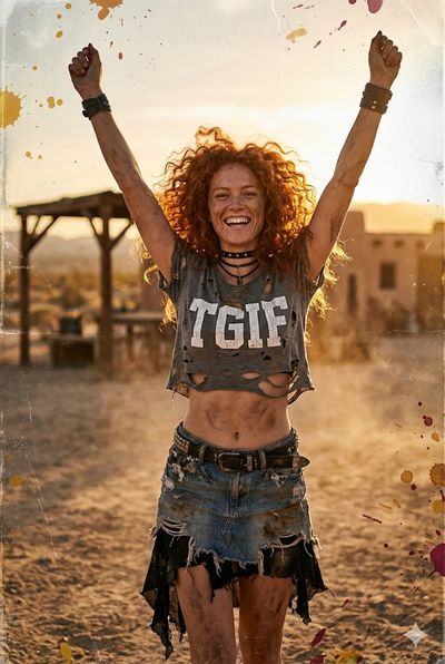 Desert Joy: Bold Fashion in Motion