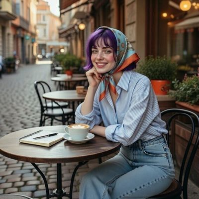 Sunlit Serenity at a European Café