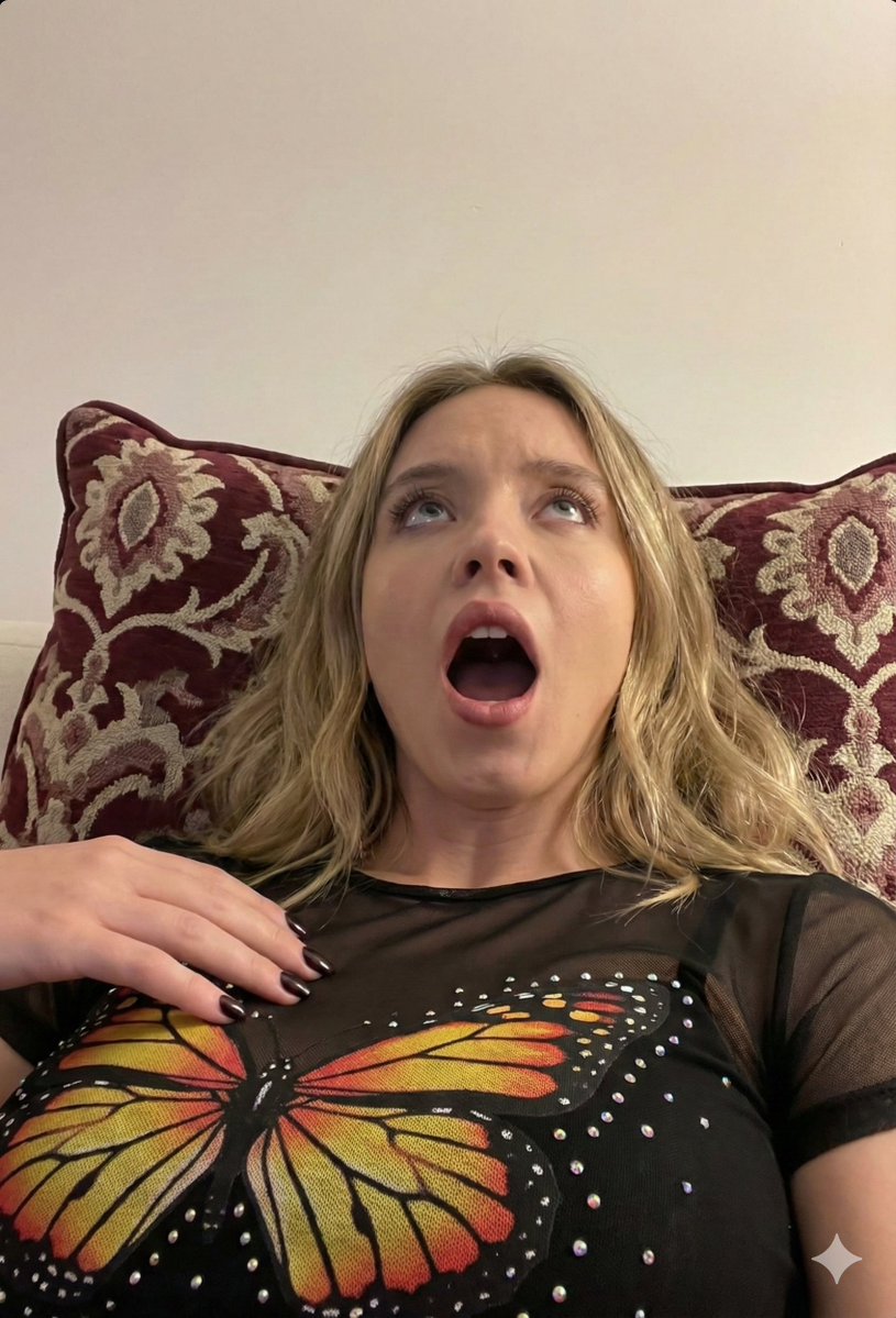 Shocked Elegance: A Butterfly Moment