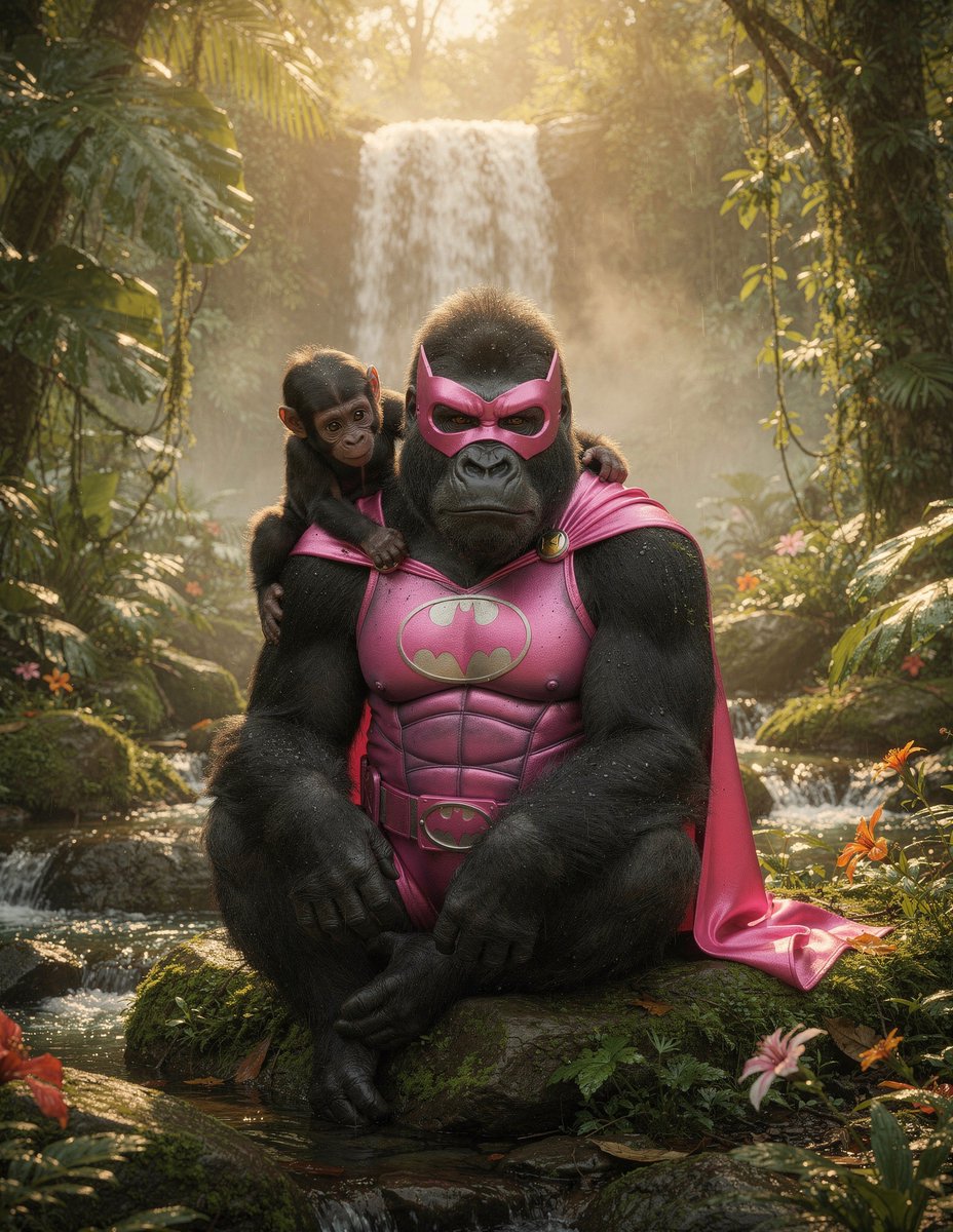 Gorilla in Pink: A Superhero's Spring Retreat