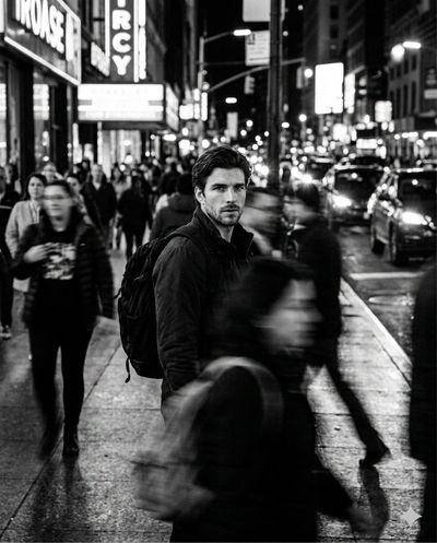 Frozen in the Chaos of the City Night