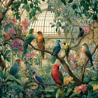 A Symphony of Color in an Exotic Aviary