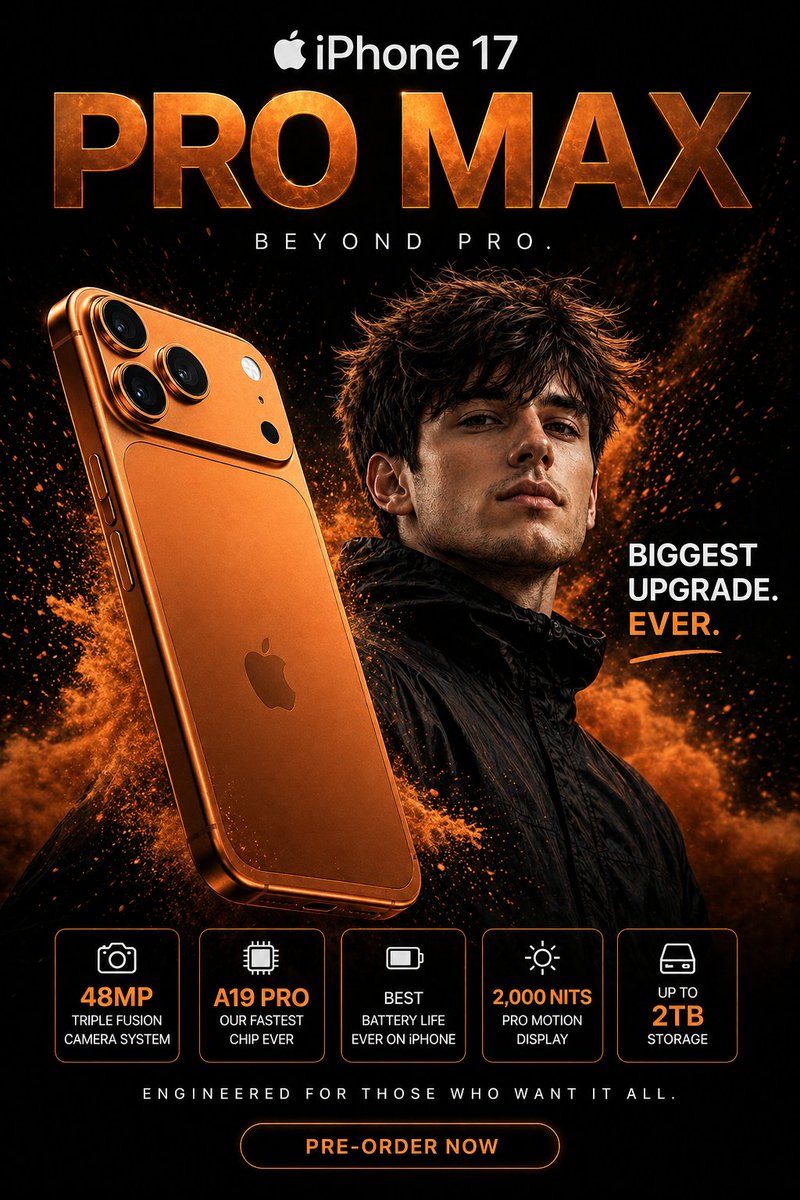 Power Meets Precision: iPhone 17 Pro Max Poster