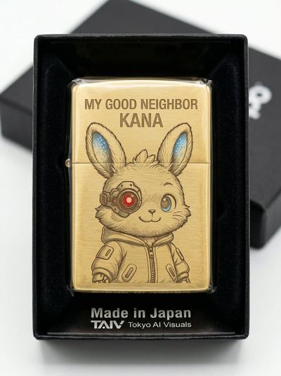 Golden Flip-Top Lighter with Laser Engraving