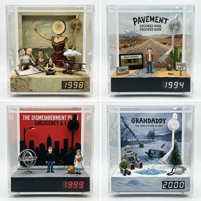Tiny Music Worlds in Acrylic Boxes