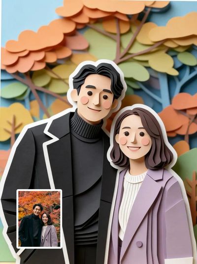 Whimsical Paper-Cut Nano Banana on Gemini App