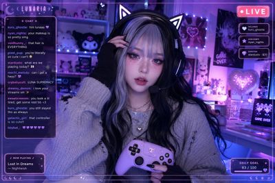 Gamer Girl's Cozy Streaming Sanctuary