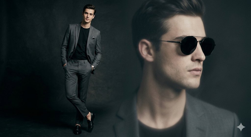 Modern Elegance in a Sleek Grey Suit