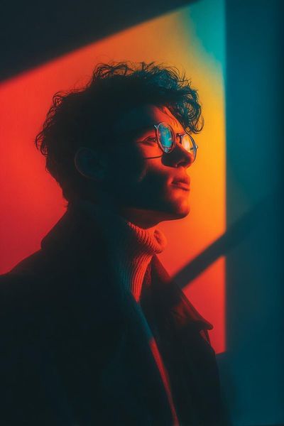 Bold Contrast in Cinematic Portrait
