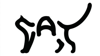 Monochrome Cat Typography: Comparing AI Artistic Styles