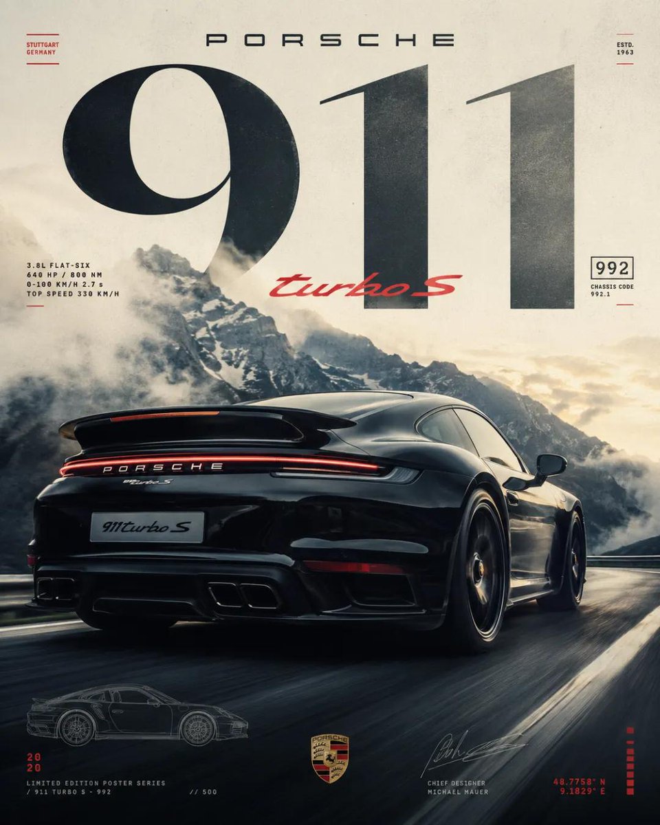 A bright museum-grade poster of a hypercar on a racetrack