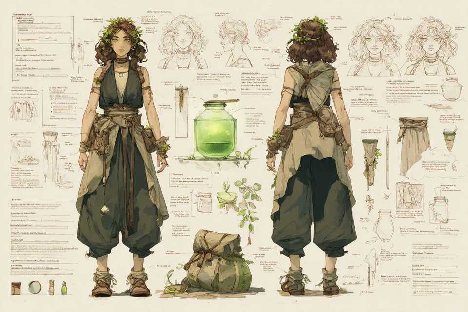 Blueprint Character Concept Sheet