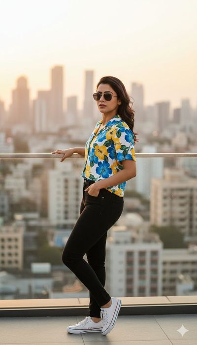 Stylish Rooftop Vibes at Golden Hour