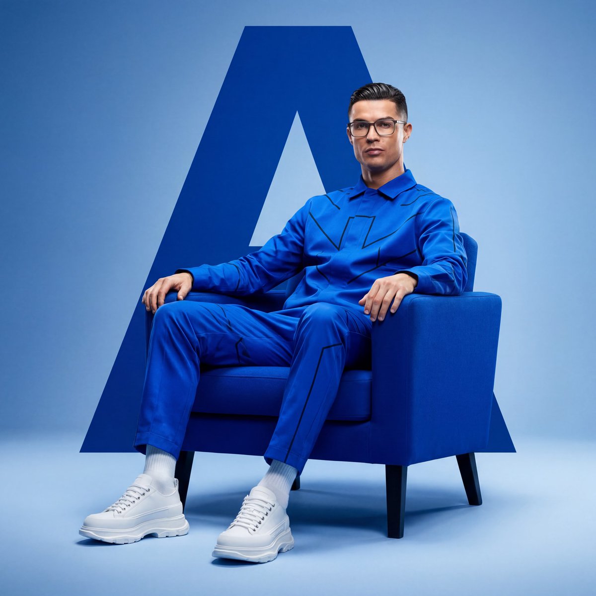 Cobalt Blue Editorial: Bold Minimalist Fashion Campaign