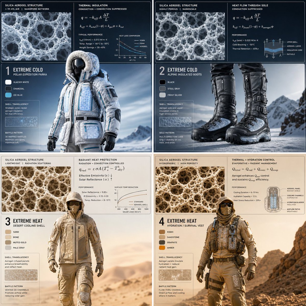 Revolutionary Gear for Extreme Adventures with Silica Aerogel