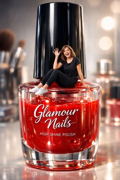 Whimsical Beauty in a Giant Nail Polish World