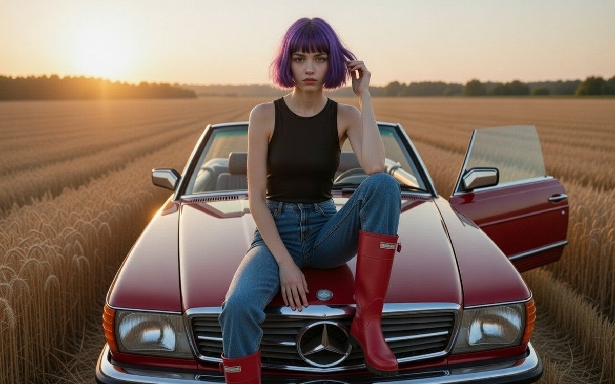 Vintage Vibes at Sunset